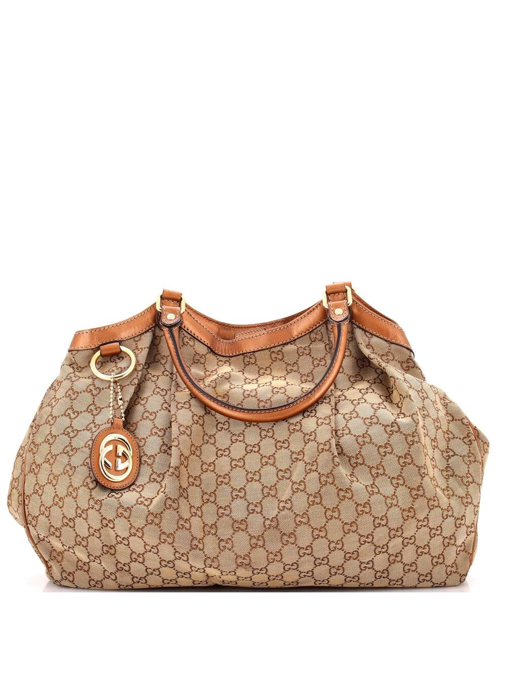Gucci Sukey Tote Gg Canvas With Leather #349159G72B
